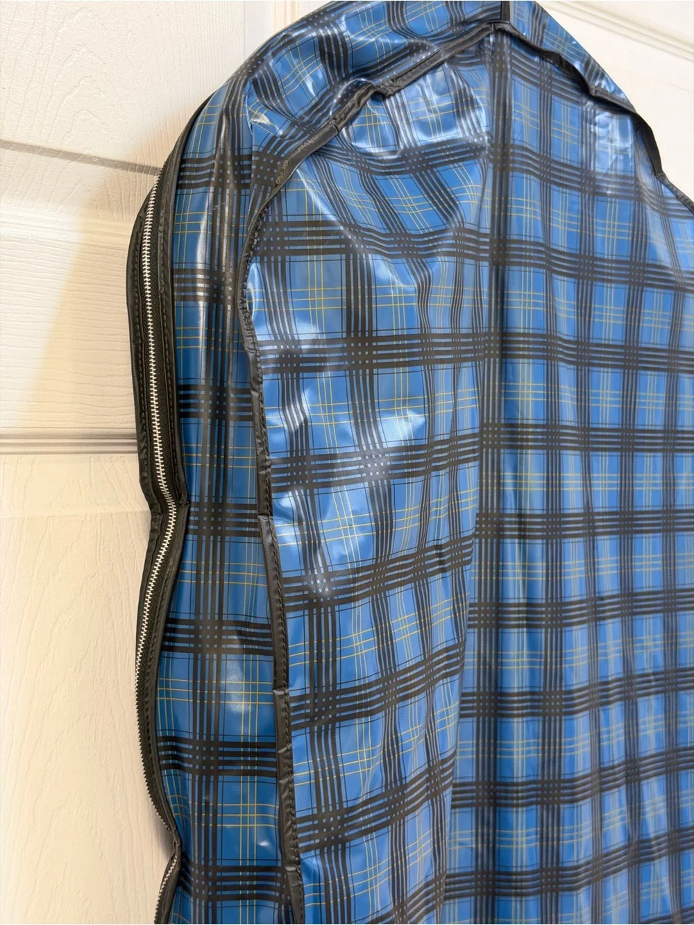 PAKLITE Blue Plaid Garment Bag WATERPROOF